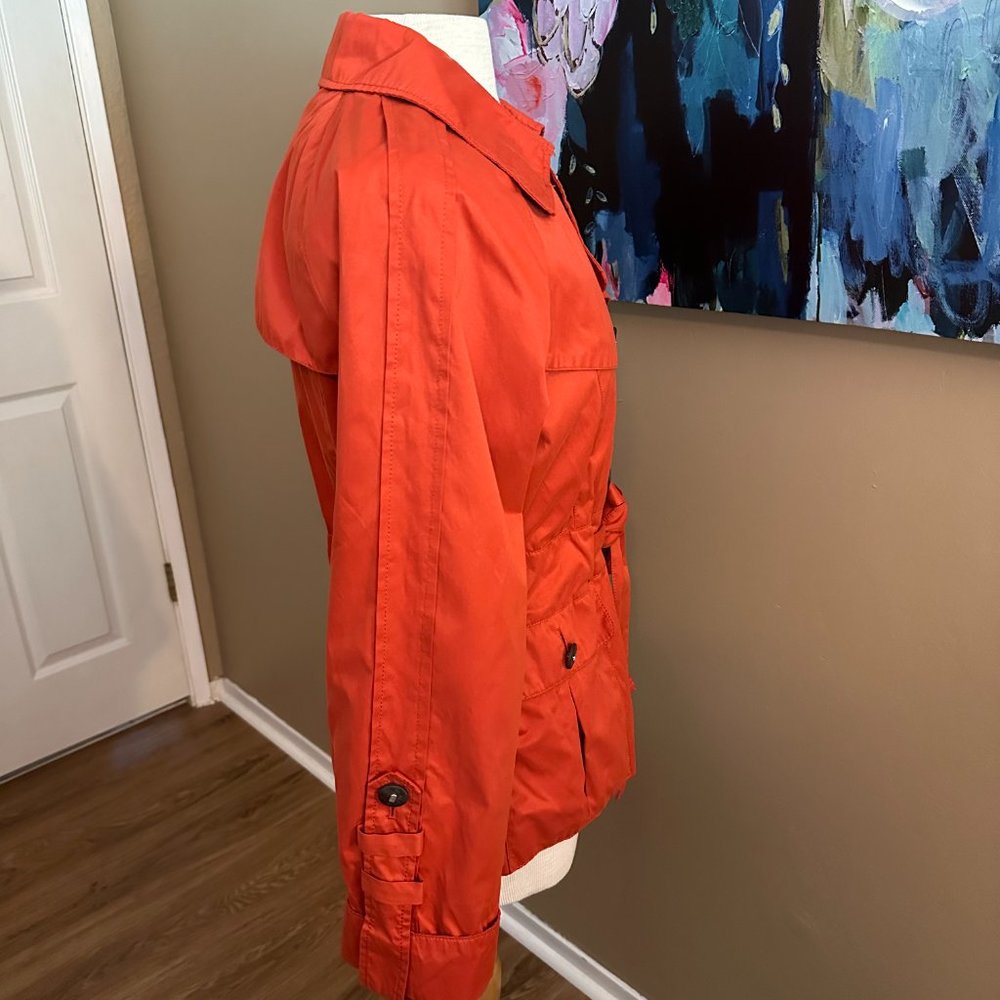 Ambition Rust-Colored Short Trench Coat Size L - Picture 4 of 9